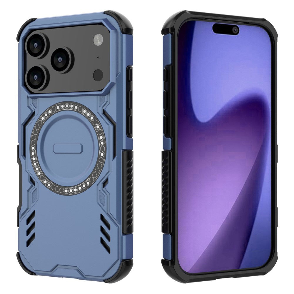 MagSafe Case for Apple iPhone 17 Pro, Techsuit, ArmorMag, Blue