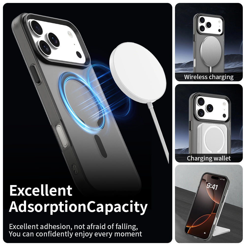 Калъф MagSafe за Apple iPhone 17 Pro, Techsuit, CandyCase, Черен