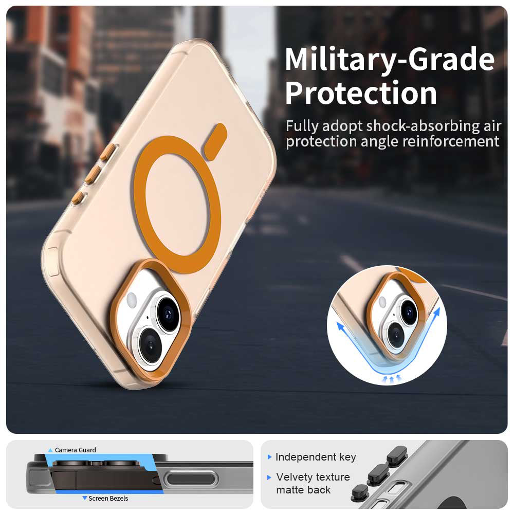 Калъф MagSafe за Apple iPhone 17 Pro, Techsuit, CandyCase, Оранжев