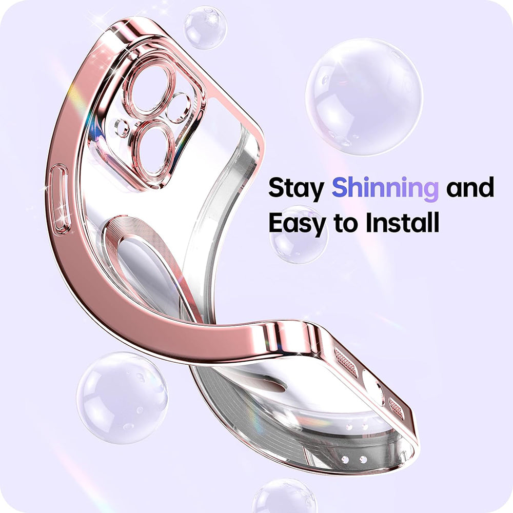 MagSafe Case for Apple iPhone 17 Pro, Techsuit, Luxury Glitter, Light Green