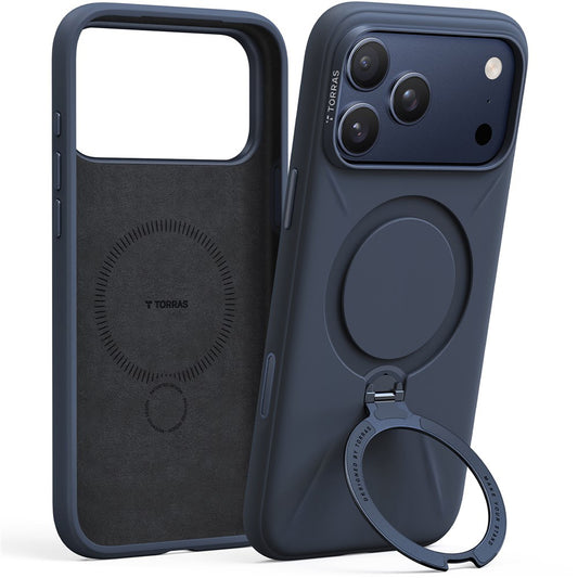 Калъф MagSafe за Apple iPhone 17 Pro, Torras, QPRO Silicone, Син