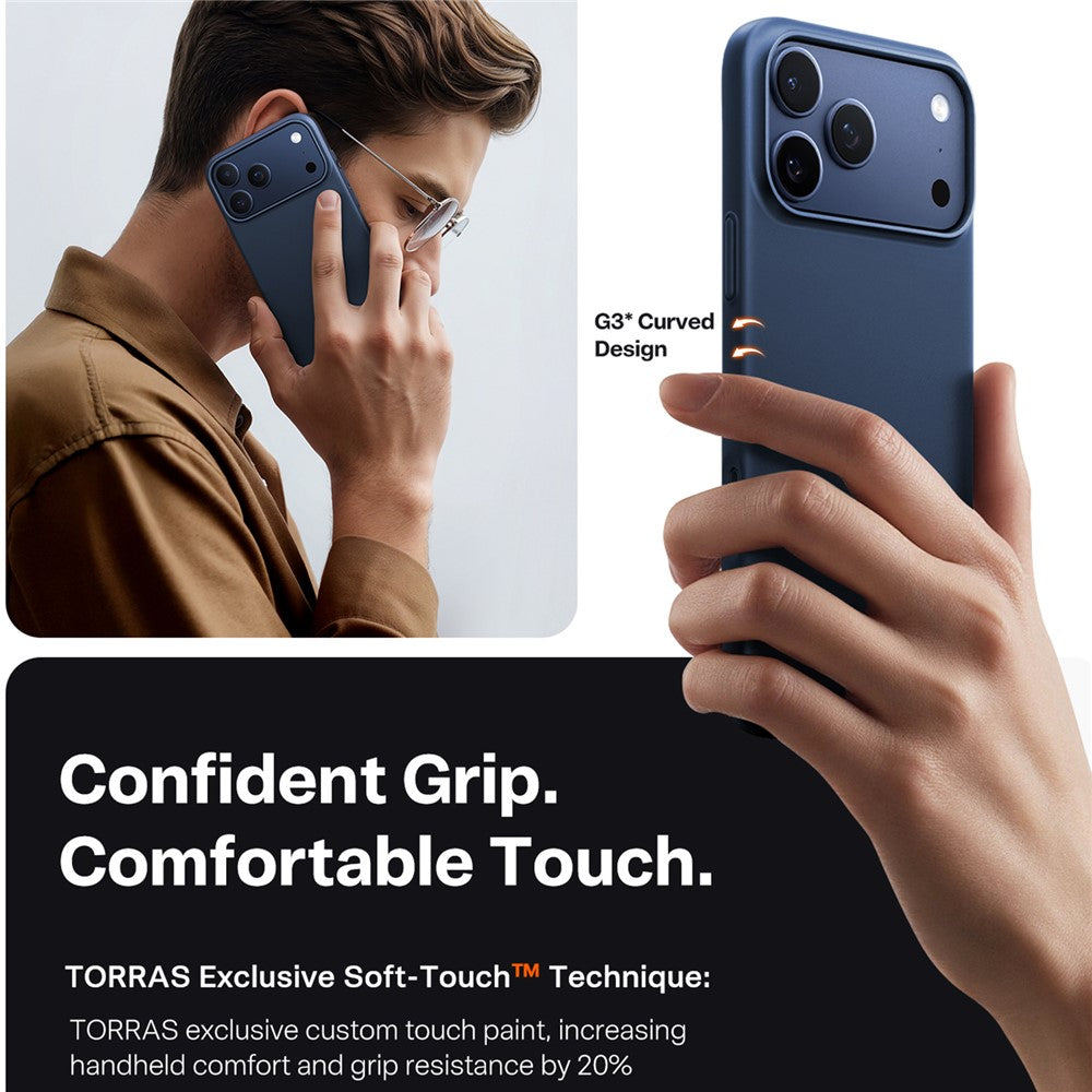 Калъф MagSafe за Apple iPhone 17 Pro, Torras, SlimFit, Тъмносин