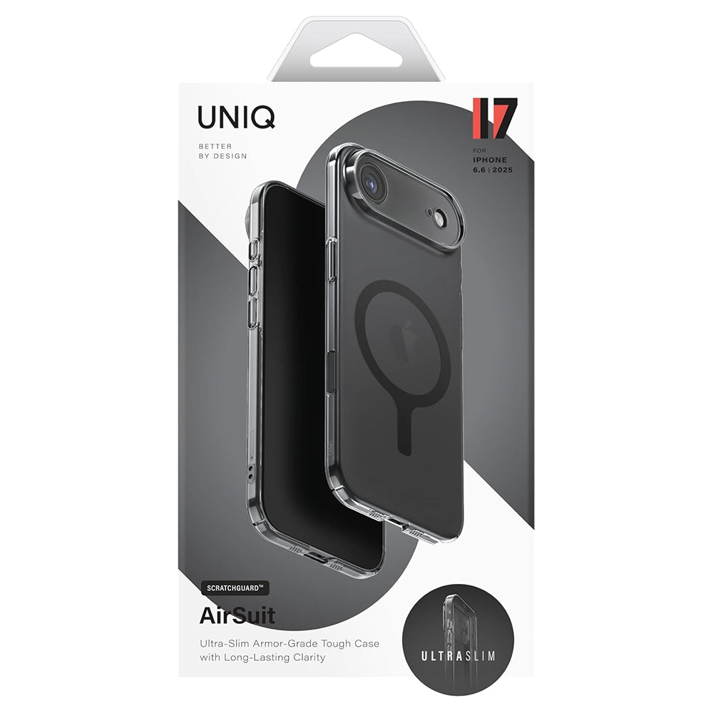 Калъф MagSafe за Apple iPhone 17 Pro, UNIQ, AirSuit MagClick, Черен