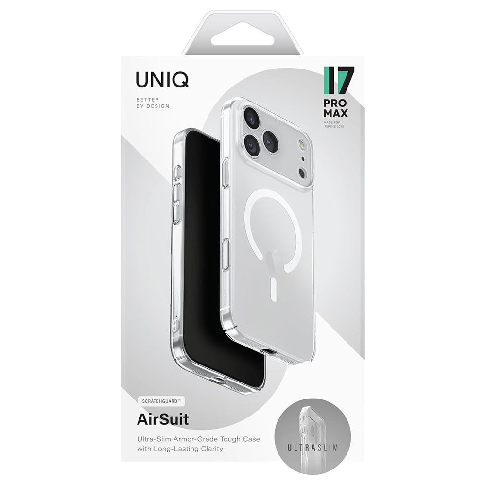 Калъф MagSafe за Apple iPhone 17 Pro, UNIQ, AirSuit MagClick, Прозрачен