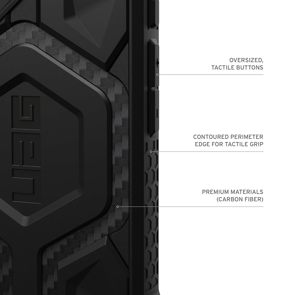 Калъф MagSafe за Apple iPhone 17 Pro, Urban Armor Gear, Monarch Pro Carbon, Черен