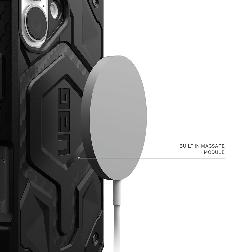Калъф MagSafe за Apple iPhone 17 Pro, Urban Armor Gear, Monarch Pro Carbon, Черен