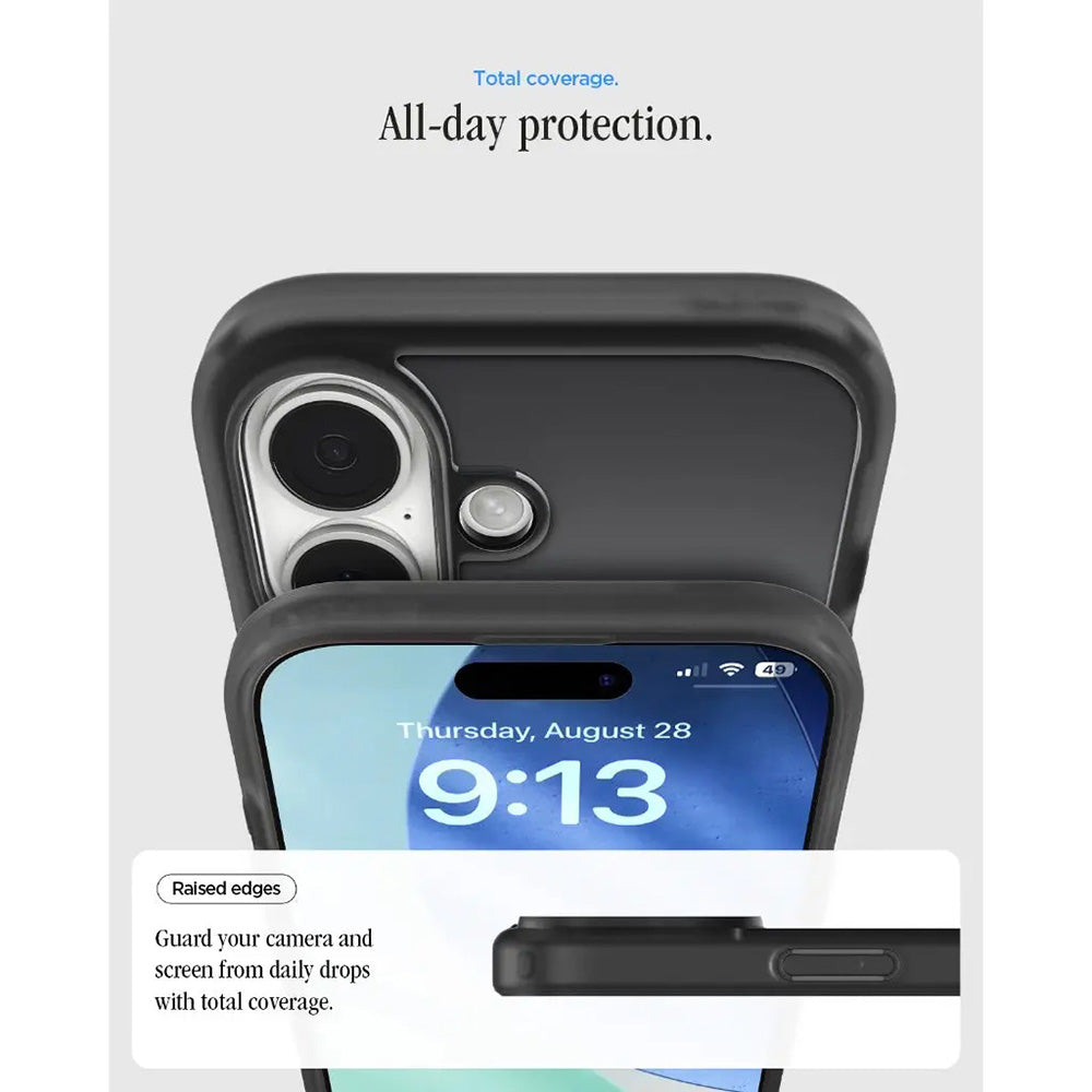 Калъф MagSafe за Apple iPhone 17, Spigen, Ultra Hybrid Classic, Черен