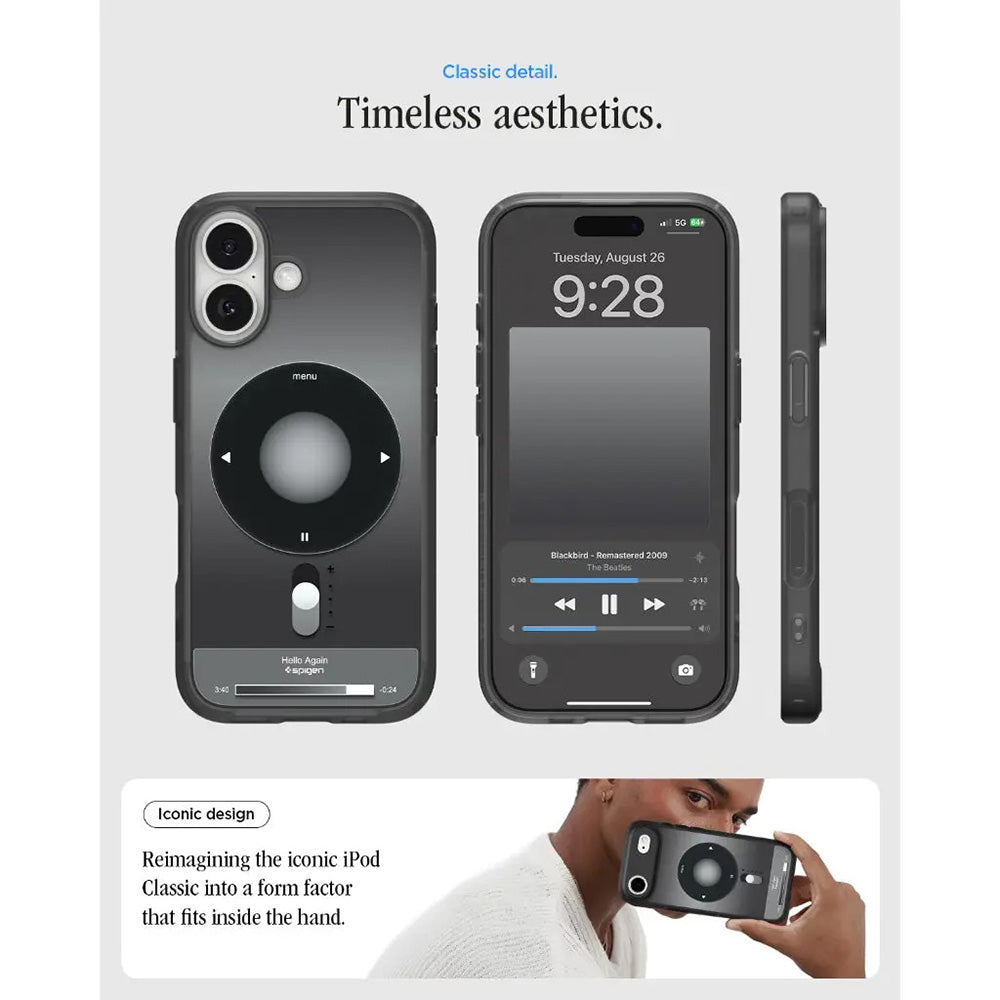 Калъф MagSafe за Apple iPhone 17, Spigen, Ultra Hybrid Classic, Черен