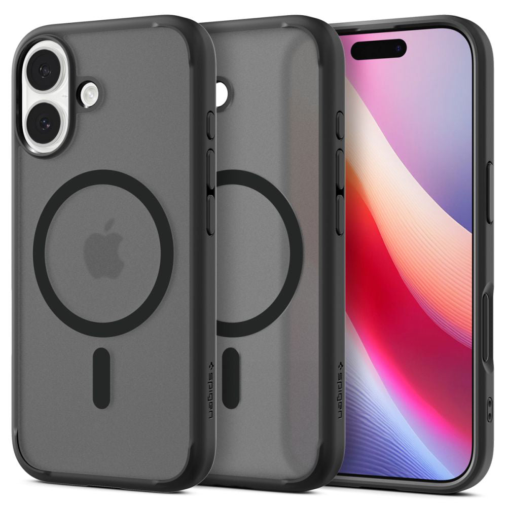 Калъф MagSafe за Apple iPhone 17, Spigen, Ultra Hybrid, Сатенено черен ACS10383
