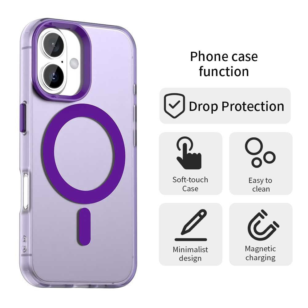 Калъф MagSafe за Apple iPhone 17, Techsuit, CandyCase, Лилав