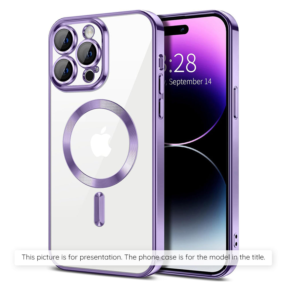 Калъф MagSafe за Apple iPhone 17, Techsuit, Luxury Crystal, Светло лилав