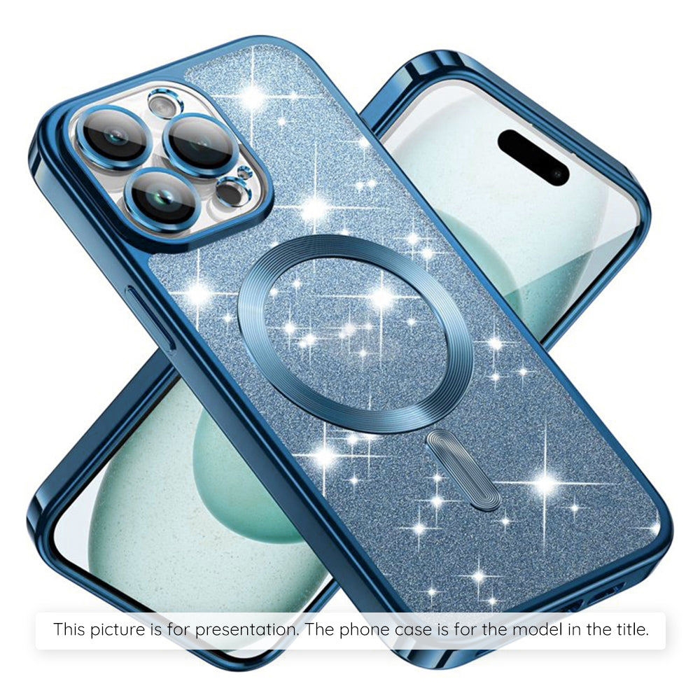 Калъф MagSafe за Apple iPhone 17, Techsuit, Luxury Glitter, Bleu