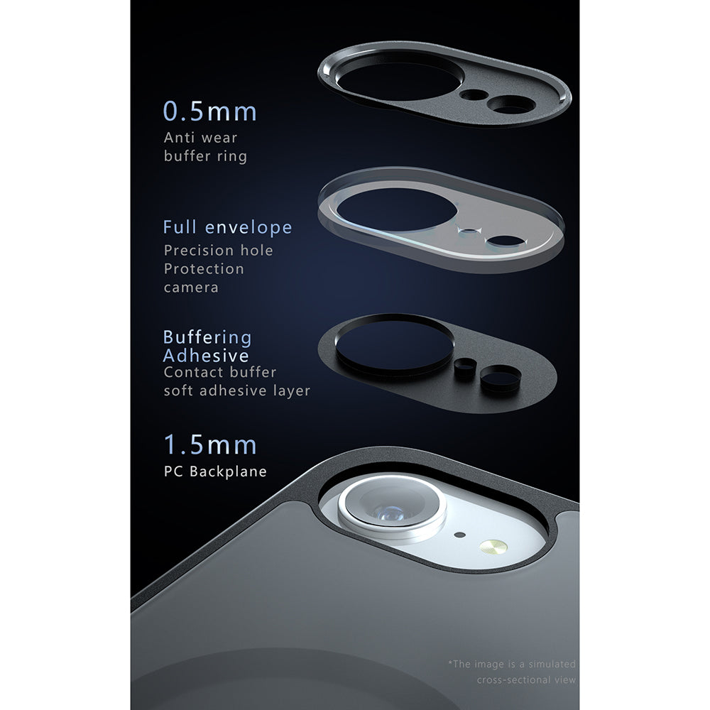 Калъф MagSafe за Apple iPhone 17, Techsuit, PureFrost, Черен