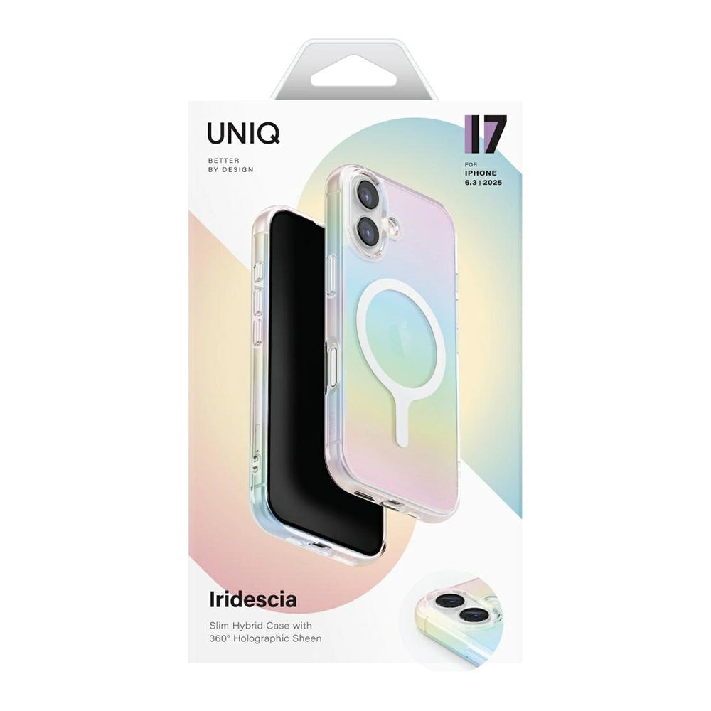 Калъф MagSafe за Apple iPhone 17, UNIQ, Iridescia MagClick, Многоцветен
