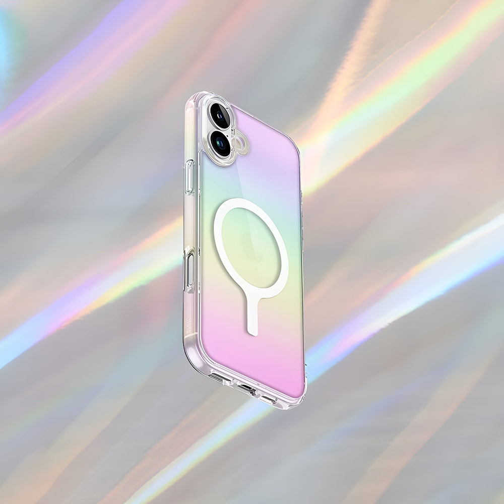 Калъф MagSafe за Apple iPhone 17, UNIQ, Iridescia MagClick, Многоцветен