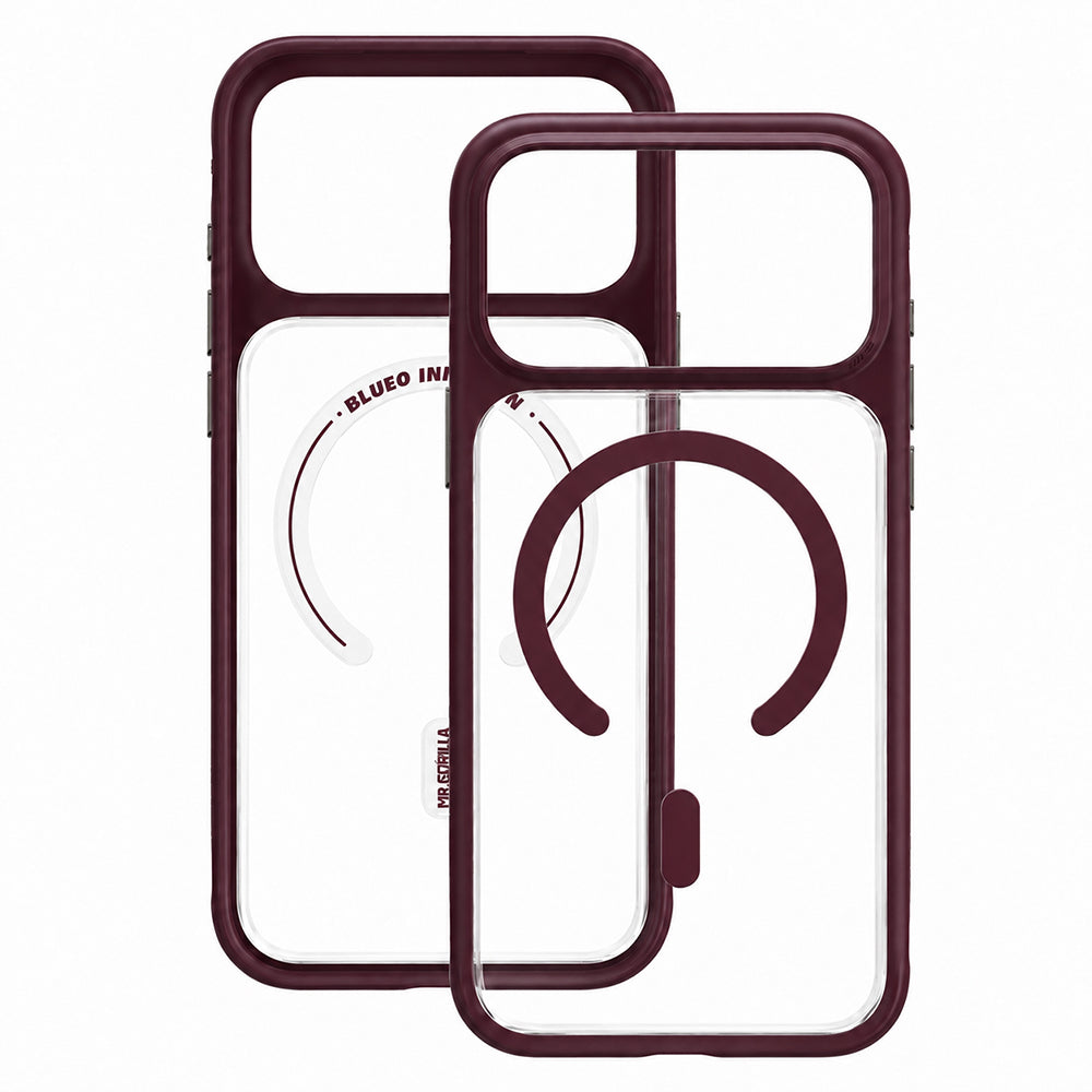 Калъф MagSafe за Apple iPhone 18 Pro / 17 Pro, Blueo, щадящ кожата, противоударен, сатенено бордо