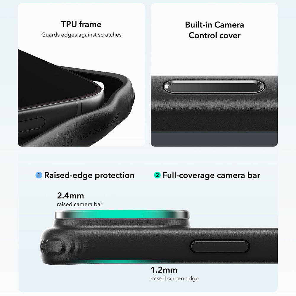 Калъф MagSafe за Apple iPhone 18 Pro / 17 Pro, ESR, Classic Hybrid Kickstand, Черен прозрачен