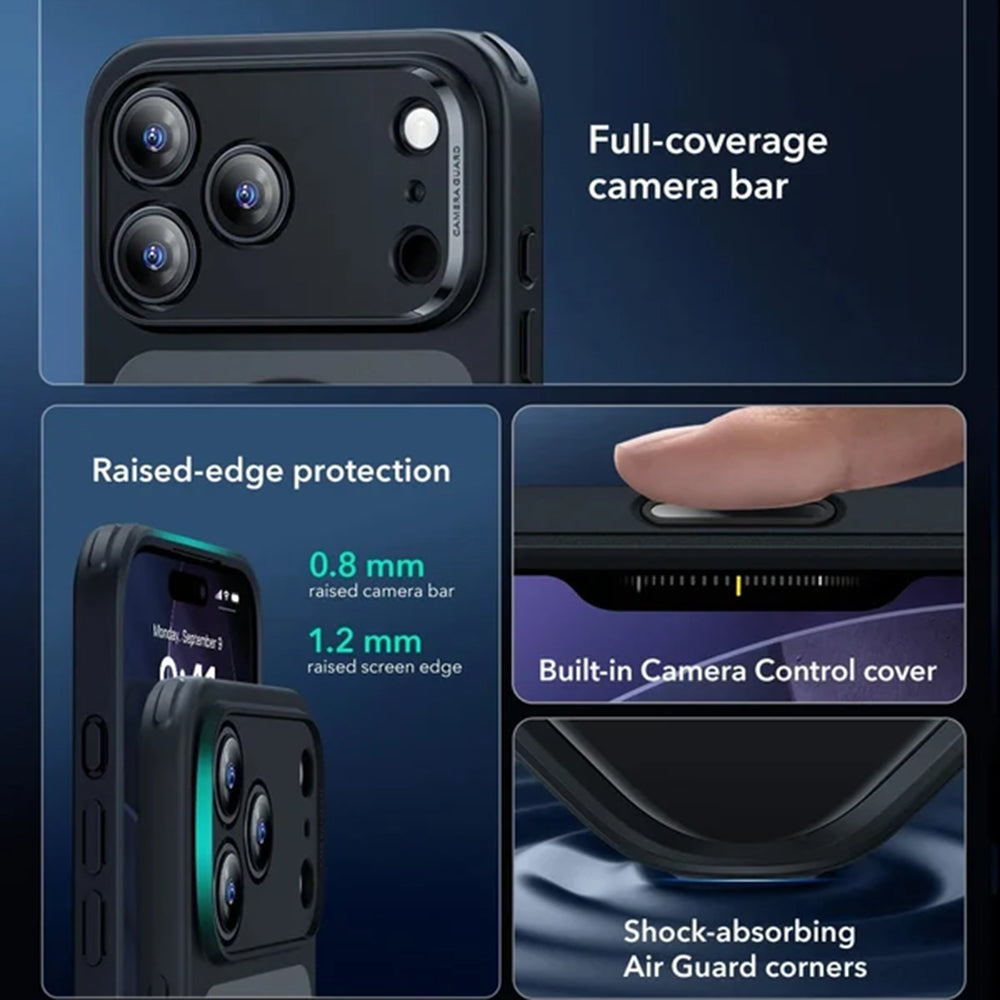 Калъф MagSafe за Apple iPhone 18 Pro / 17 Pro, ESR, Classic Hybrid, Черен сатен