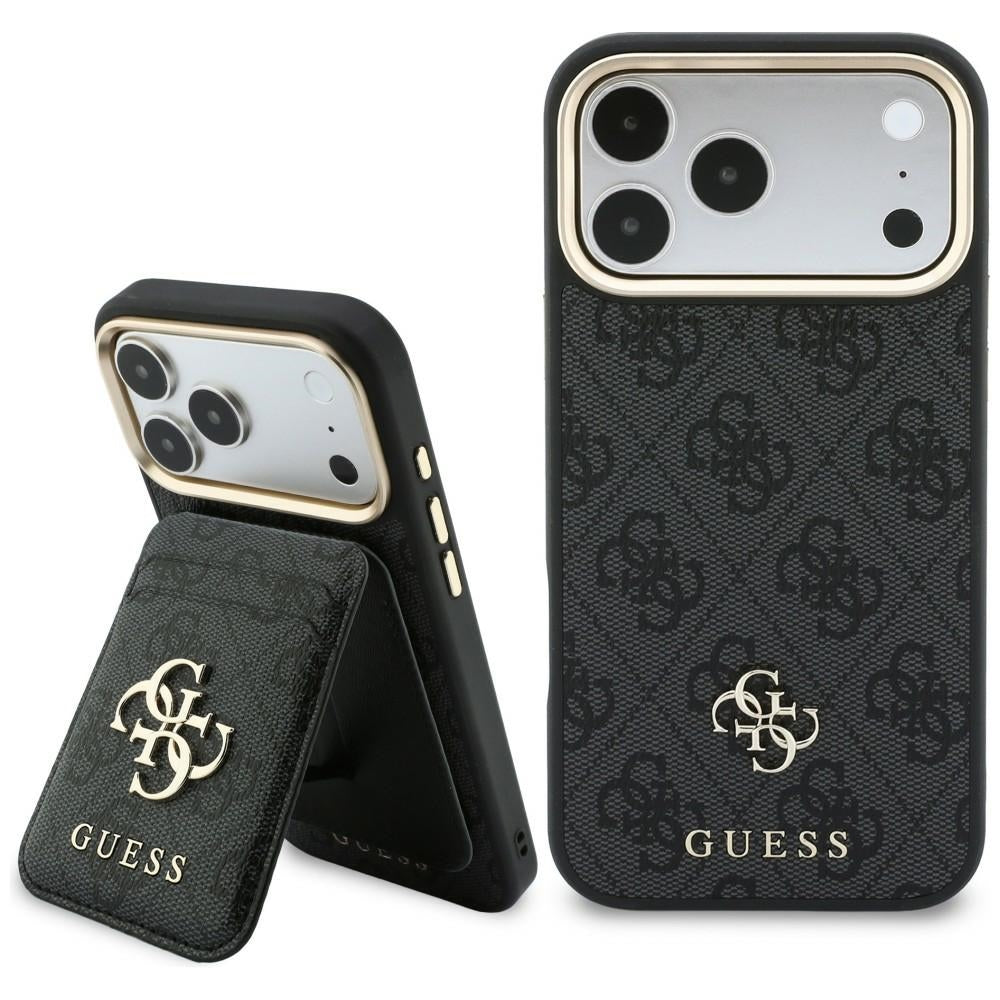 Калъф MagSafe за Apple iPhone 18 Pro / 17 Pro, Guess, 4G Cardslot, черен