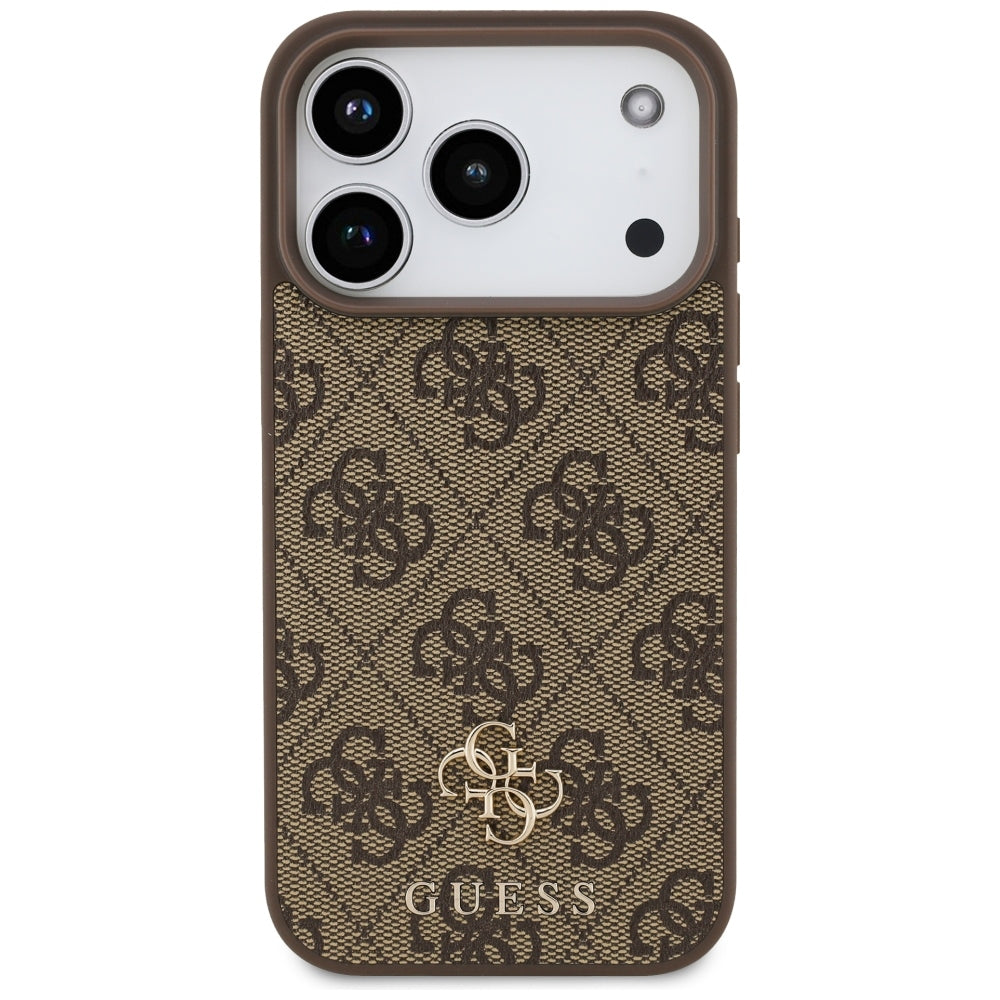 Калъф MagSafe за Apple iPhone 18 Pro / 17 Pro, Guess, 4G Small and Classic, Кафяв