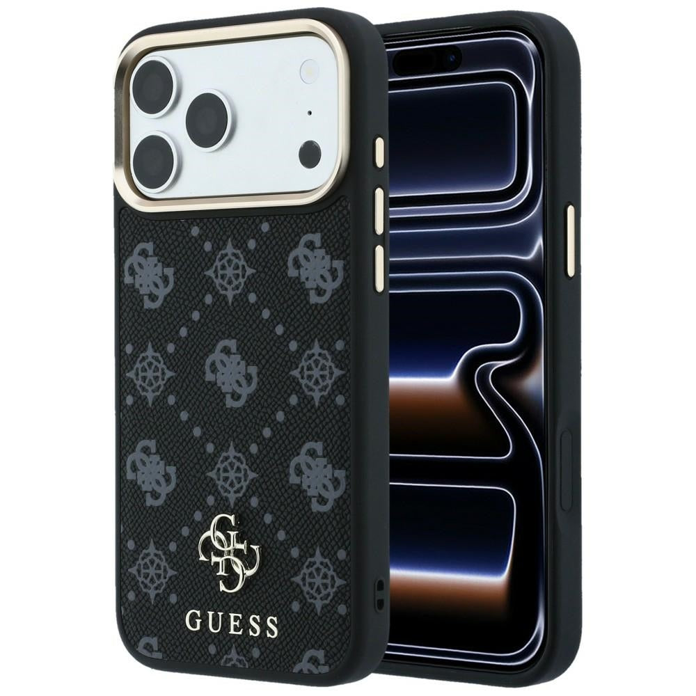Калъф MagSafe за Apple iPhone 18 Pro / 17 Pro, Guess, Peony 4G Small Logo, Черен