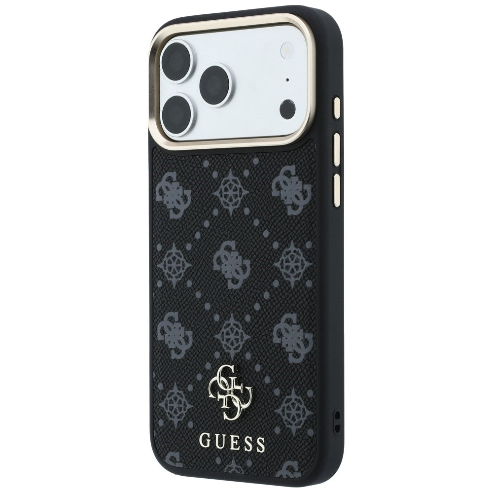 Калъф MagSafe за Apple iPhone 18 Pro / 17 Pro, Guess, Peony 4G Small Logo, Черен