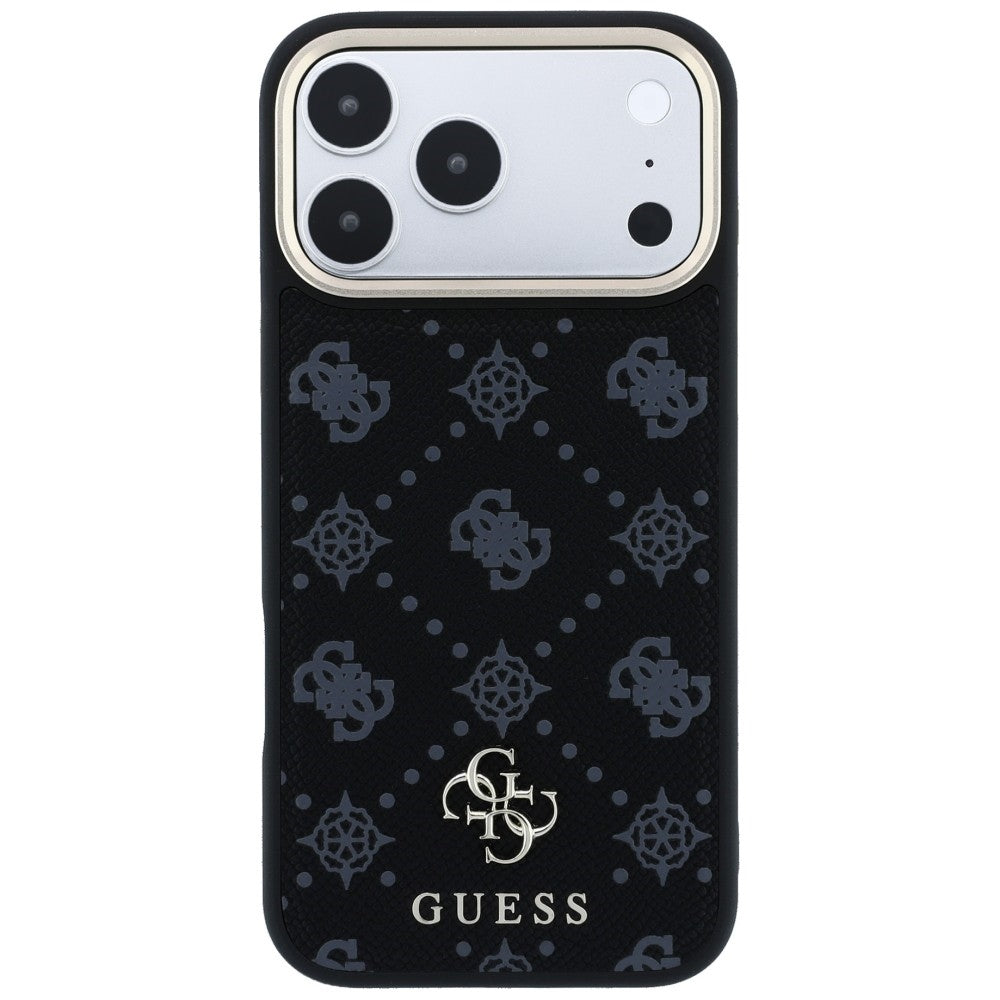 Калъф MagSafe за Apple iPhone 18 Pro / 17 Pro, Guess, Peony 4G Small Logo, Черен