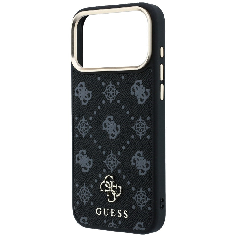 Калъф MagSafe за Apple iPhone 18 Pro / 17 Pro, Guess, Peony 4G Small Logo, Черен