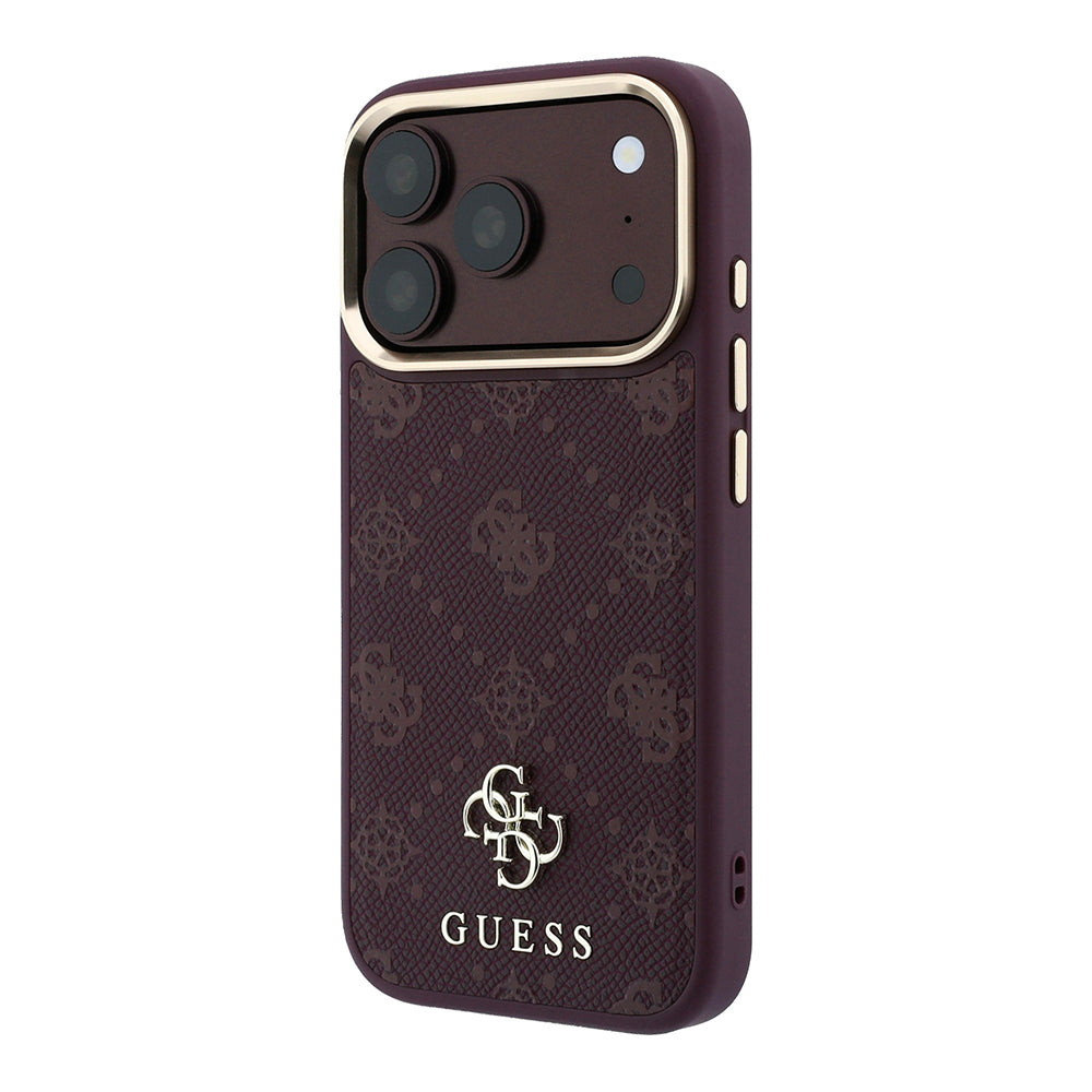 Калъф MagSafe за Apple iPhone 18 Pro / 17 Pro, Guess, Peony 4G Small Logo, Бордо