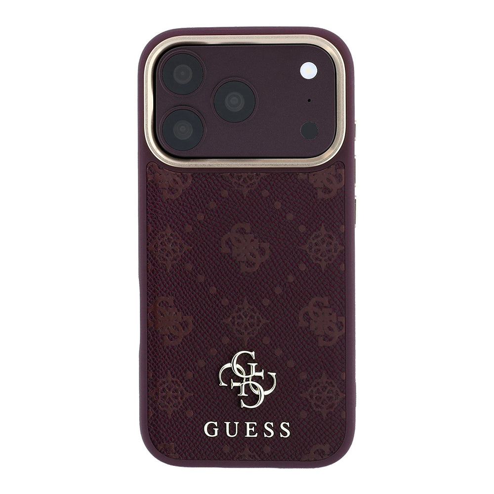 Калъф MagSafe за Apple iPhone 18 Pro / 17 Pro, Guess, Peony 4G Small Logo, Бордо