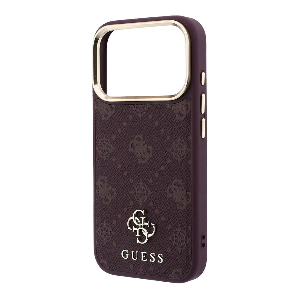 Калъф MagSafe за Apple iPhone 18 Pro / 17 Pro, Guess, Peony 4G Small Logo, Бордо