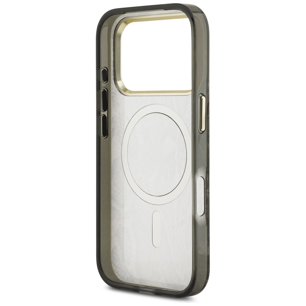 Калъф MagSafe за Apple iPhone 18 Pro / 17 Pro, Guess, Питонски мотив, Кафяв