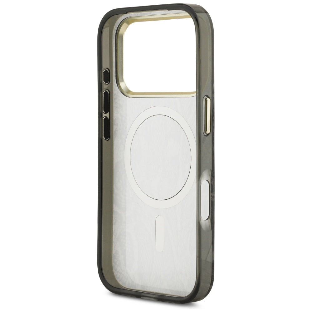 Калъф MagSafe за Apple iPhone 18 Pro / 17 Pro, Guess, модел Питон, Черен
