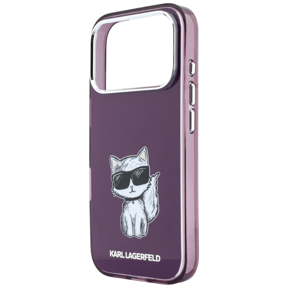 Калъф MagSafe за Apple iPhone 18 Pro / 17 Pro, Karl Lagerfeld, HC IML Choupette Body Sketch Print, Бордо