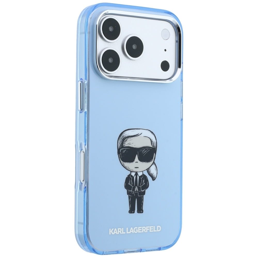 Калъф MagSafe за Apple iPhone 18 Pro / 17 Pro, Karl Lagerfeld, HC IML Ikonik Sketch Print, Син