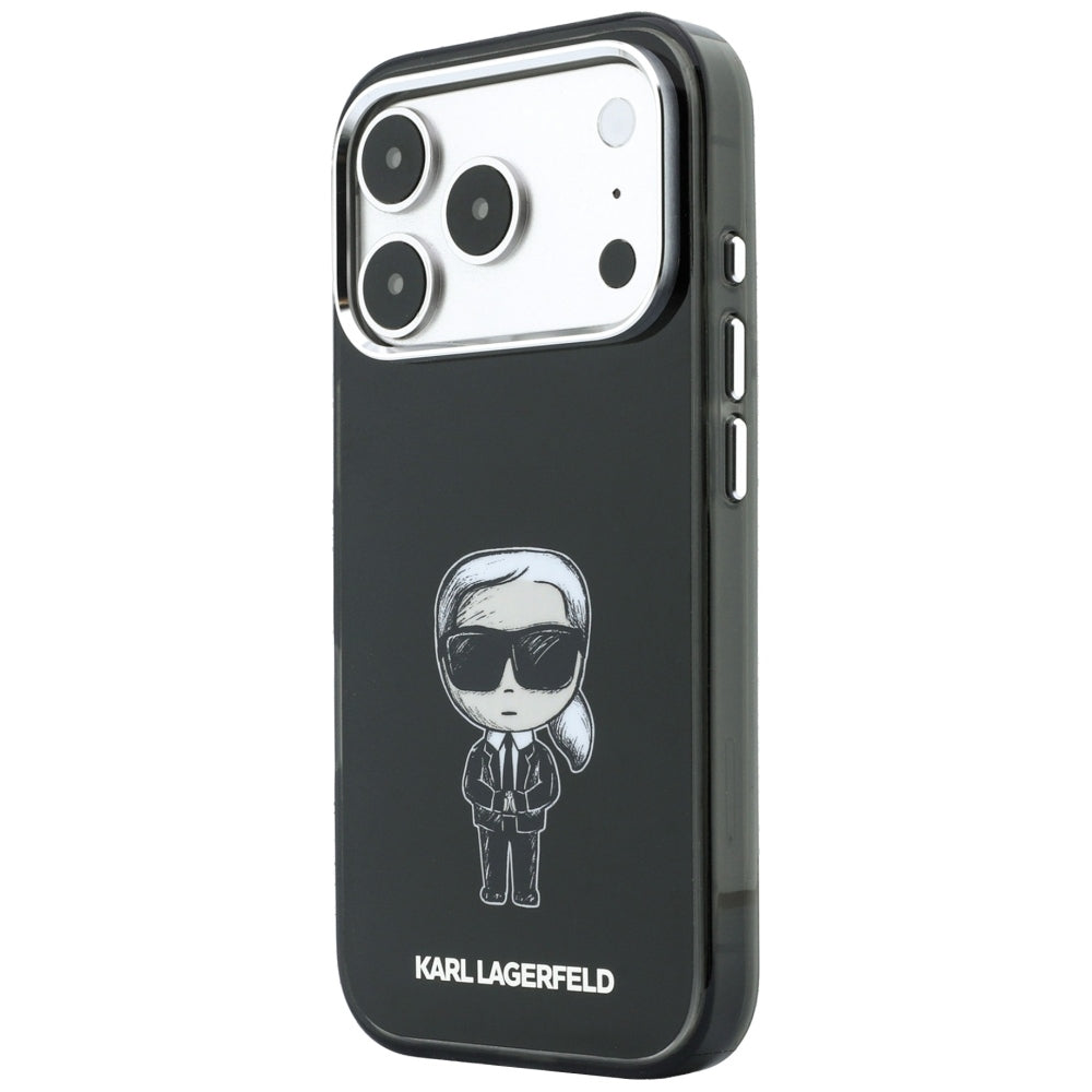 Калъф MagSafe за Apple iPhone 18 Pro / 17 Pro, Karl Lagerfeld, HC IML Ikonik Sketch Print, Черен