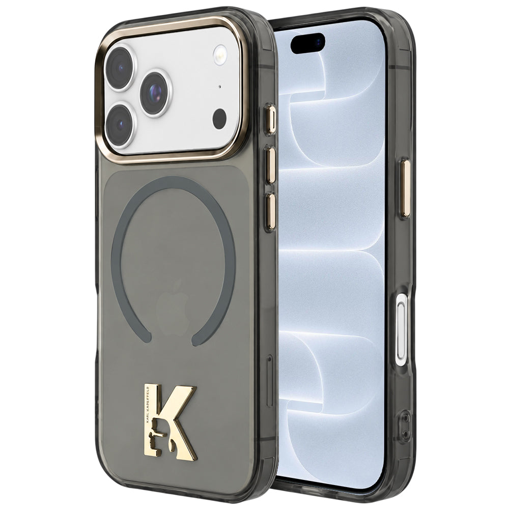 Калъф MagSafe за Apple iPhone 18 Pro / 17 Pro, Karl Lagerfeld, IML Karl Head Logo, черен