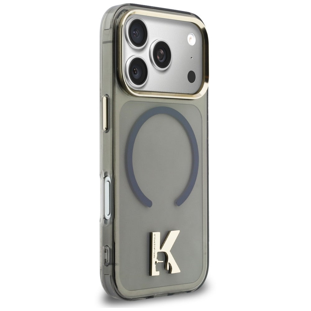 Калъф MagSafe за Apple iPhone 18 Pro / 17 Pro, Karl Lagerfeld, IML Karl Head Logo, черен
