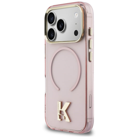 Калъф MagSafe за Apple iPhone 18 Pro / 17 Pro, Karl Lagerfeld, IML Karl Head Logo, розов