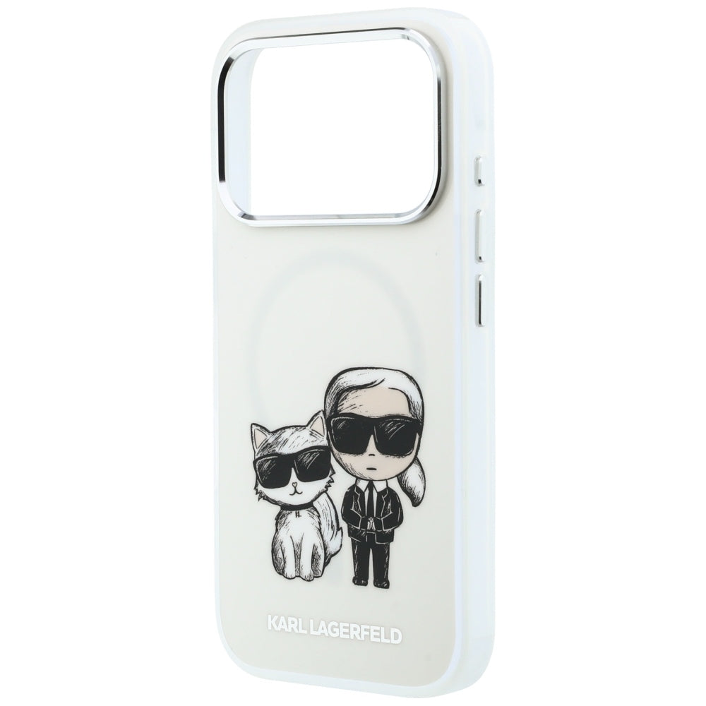Калъф MagSafe за Apple iPhone 18 Pro / 17 Pro, Karl Lagerfeld, IML KC Bodies Sketch Print, Бежов