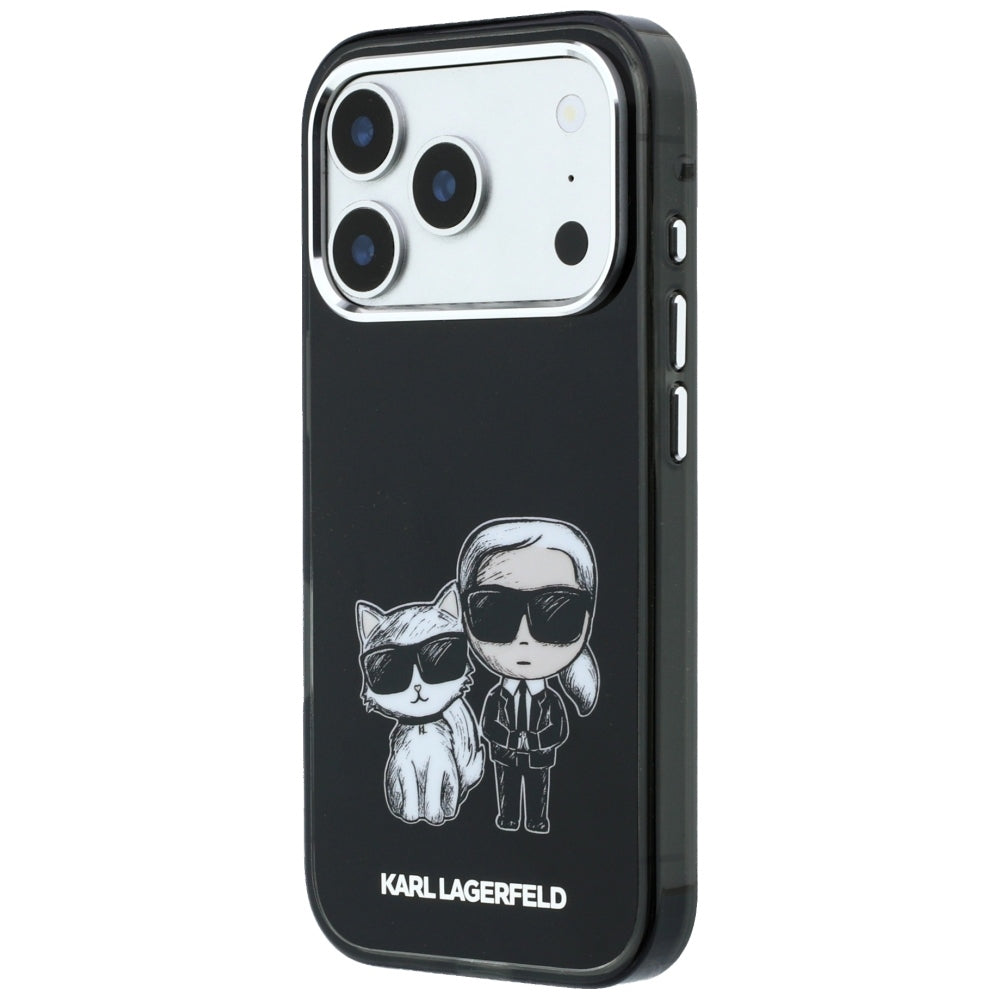 Калъф MagSafe за Apple iPhone 18 Pro / 17 Pro, Karl Lagerfeld, IML KC Bodies Sketch Print, Черен