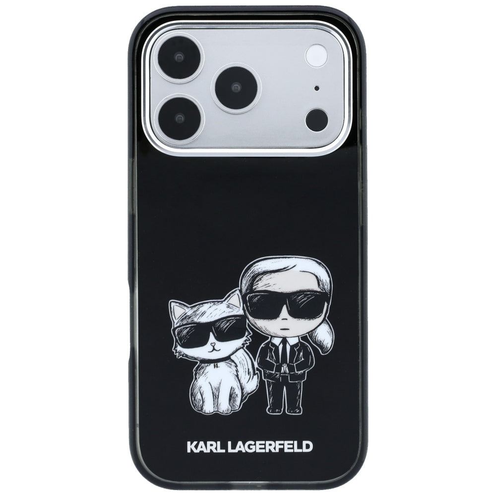 Калъф MagSafe за Apple iPhone 18 Pro / 17 Pro, Karl Lagerfeld, IML KC Bodies Sketch Print, Черен