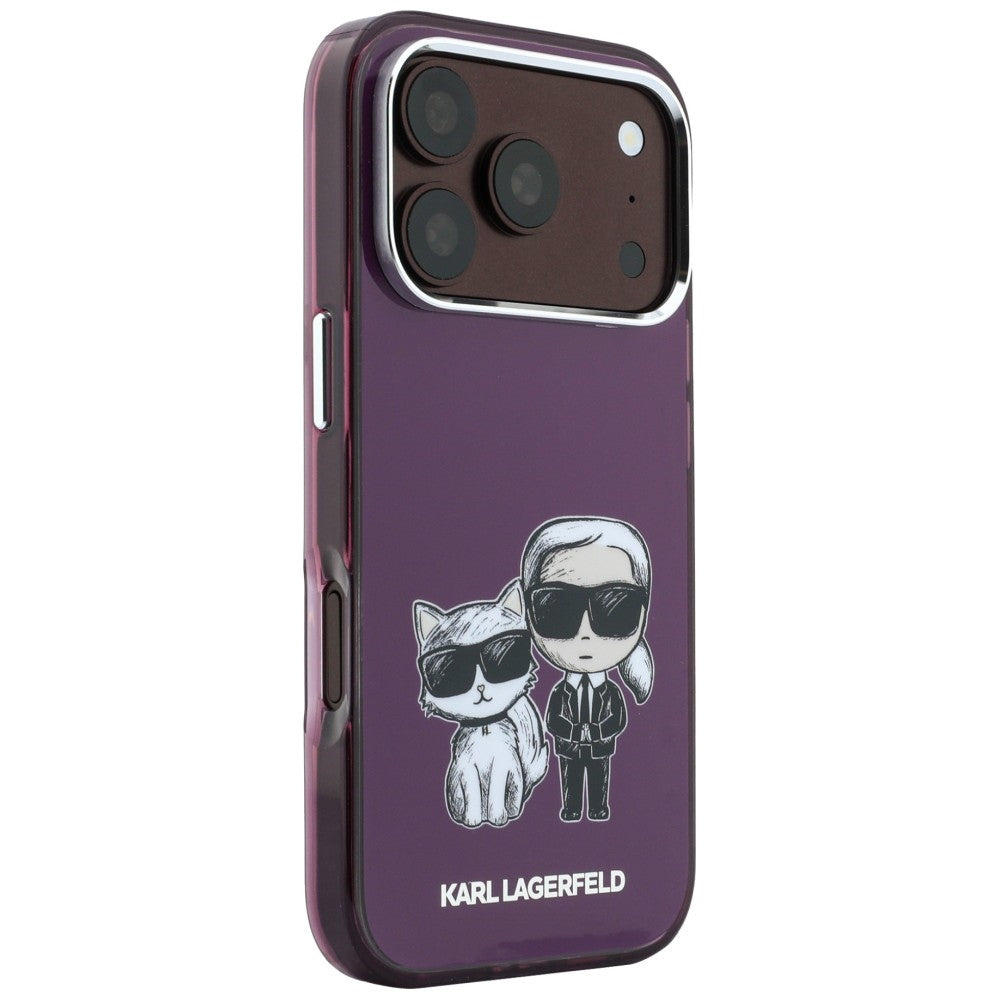 Калъф MagSafe за Apple iPhone 18 Pro / 17 Pro, Karl Lagerfeld, IML KC Bodies Sketch Print, Бордо