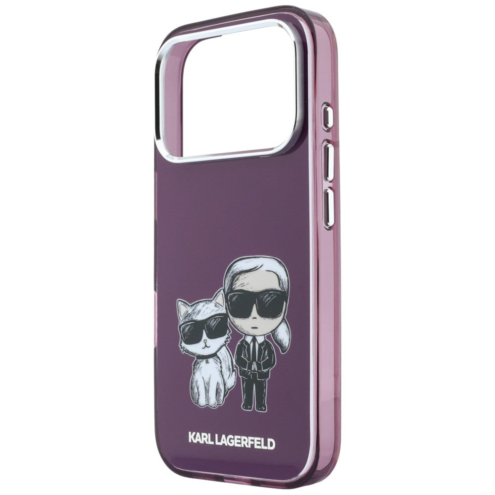 Калъф MagSafe за Apple iPhone 18 Pro / 17 Pro, Karl Lagerfeld, IML KC Bodies Sketch Print, Бордо