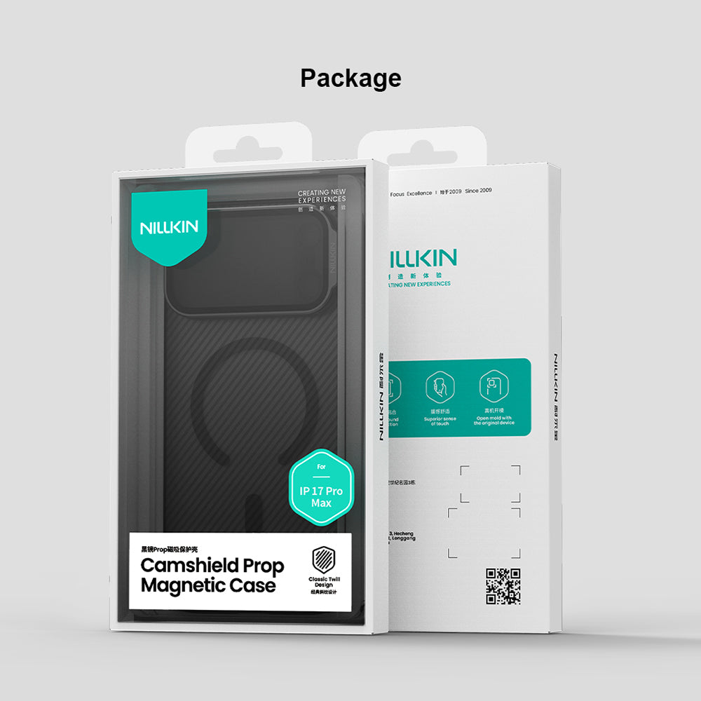 Калъф MagSafe за Apple iPhone 18 Pro / 17 Pro, Nillkin, CamShield Prop, Черен прозрачен