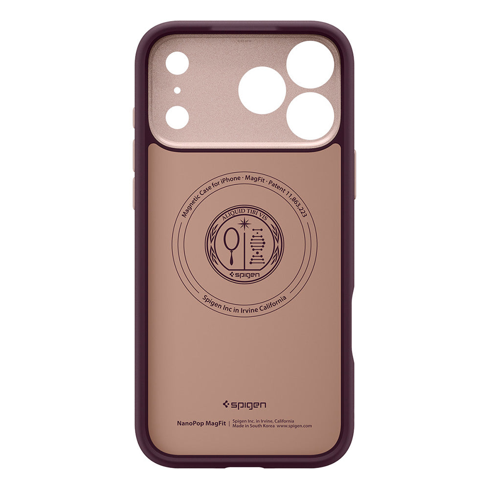 Калъф MagSafe за Apple iPhone 18 Pro / 17 Pro, Spigen, Caseology Nano Pop, Бордо ACS12179