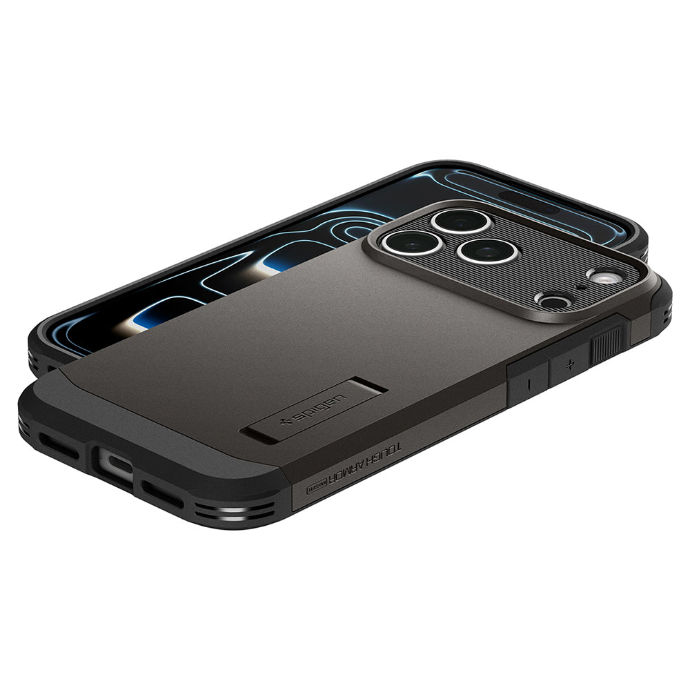 Калъф MagSafe за Apple iPhone 18 Pro / 17 Pro, Spigen, Tough Armor T, Сив ACS12174