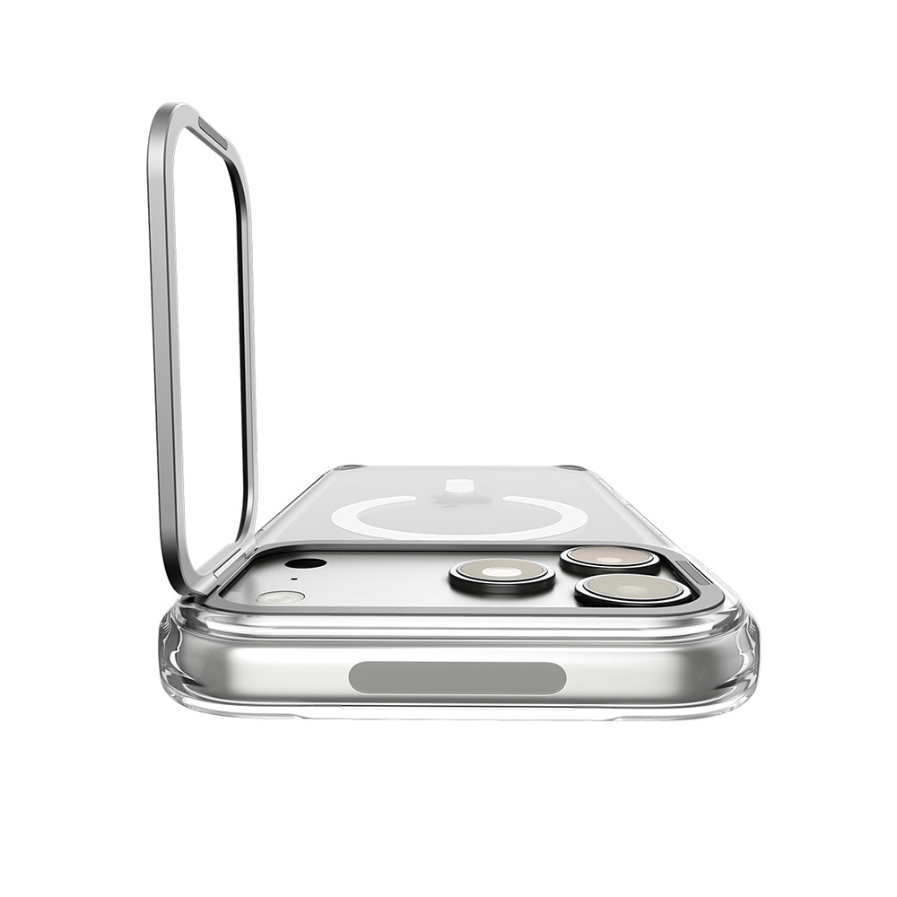 Калъф MagSafe за Apple iPhone 18 Pro / 17 Pro, Spigen, Ultra Hybrid Optik S, Сребрист прозрачен ACS11921