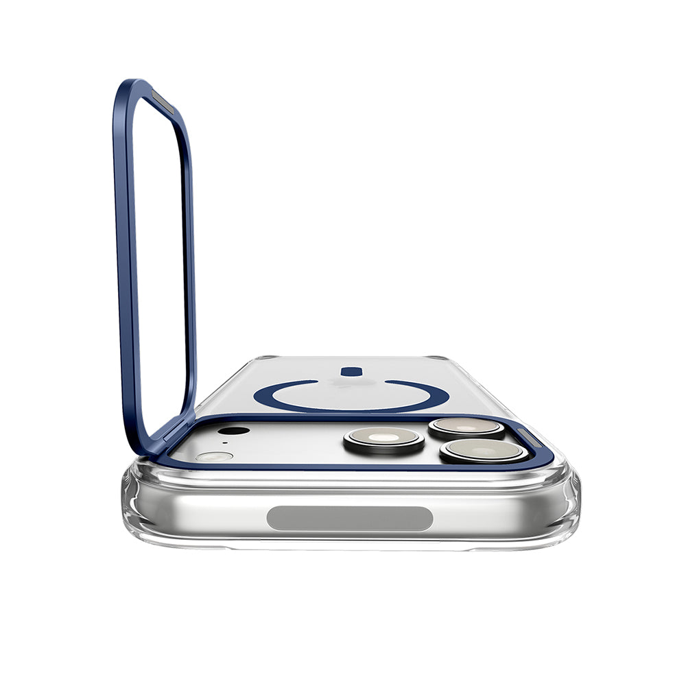 Калъф MagSafe за Apple iPhone 18 Pro / 17 Pro, Spigen, Ultra Hybrid Optik S, Прозрачен Тъмносин ACS11922