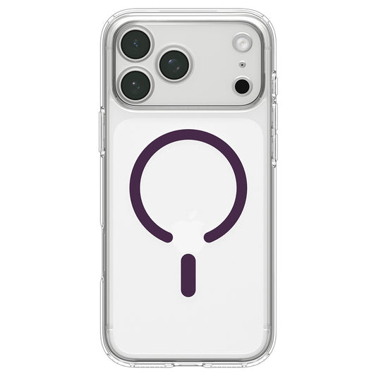 Калъф MagSafe за Apple iPhone 18 Pro / 17 Pro, Spigen, Ultra Hybrid, прозрачен цвят бордо ACS12335
